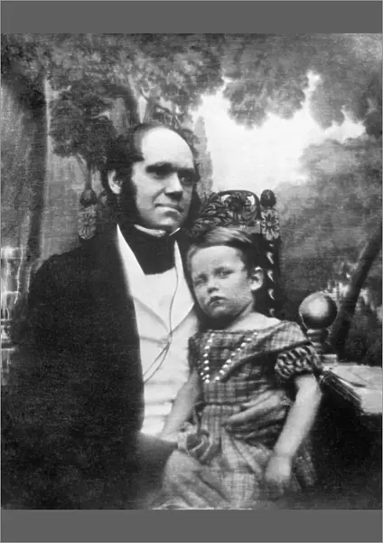 Charles Darwin and his son N990002