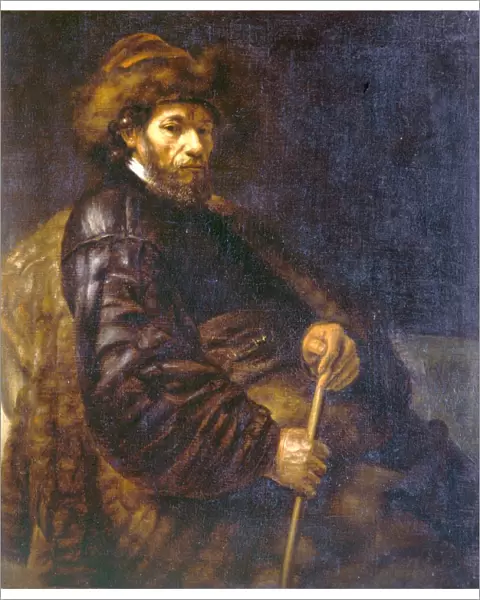 A Seated Man with a Stick K040875