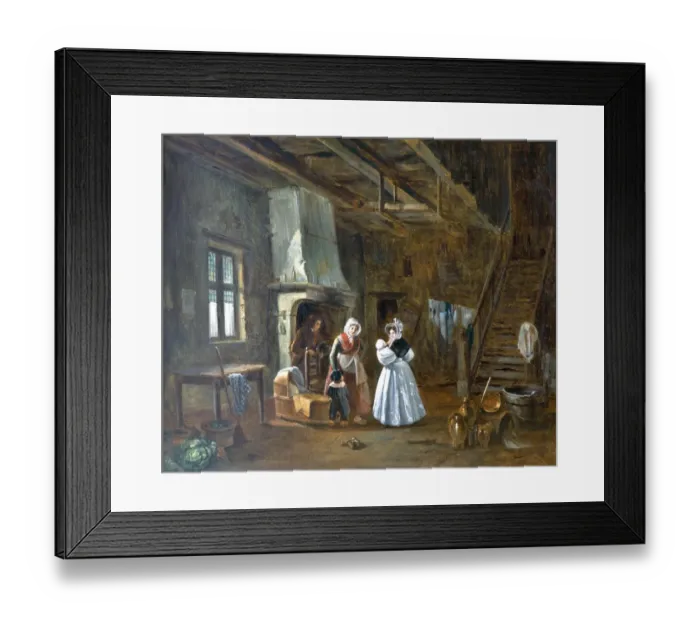 Framed Print : Donny - Interior with Figures K040877 Framed Print : Donny - Interior with Figures K040877
