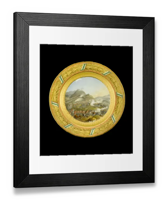 Framed Print : Dessert plate depicting the Battle of Fuentes d Onoro N081119 Framed Print : Dessert plate depicting the Battle of Fuentes d Onoro N081119