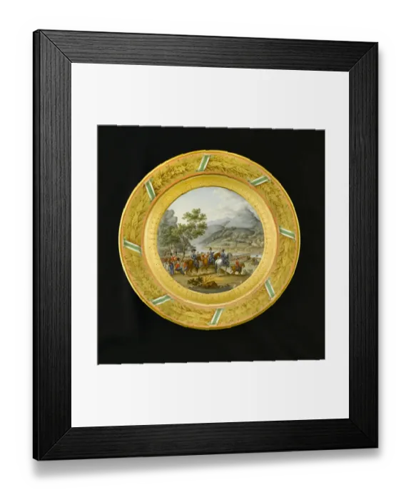Framed Print : Dessert plate depicting Crossing the Mondego 1810 N080952