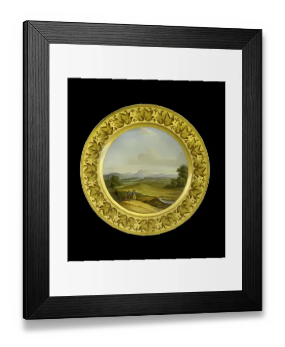 Framed Print : Dessert plate depicting the Lines of Torres Vedras N081178