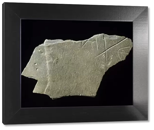 Tintagel Castle Artognou inscription stone K980845