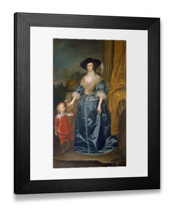 Framed Print : Henrietta-Maria and dwarf, Sir Jeffrey Hudson J900214