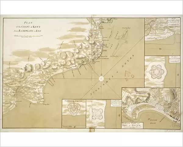 Kent coastal defences in 1740 J010166