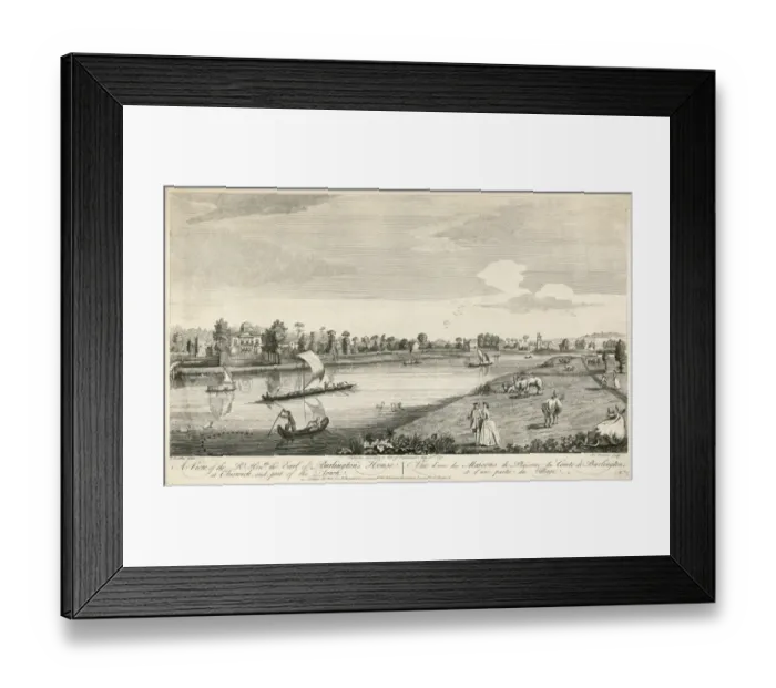 Framed Print : Chiswick House engraving N110152 Framed Print : Chiswick House engraving N110152