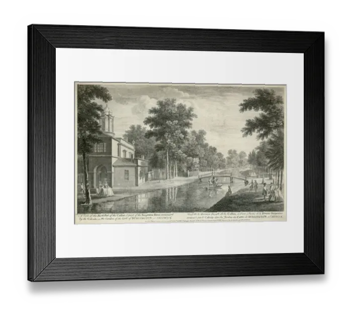 Framed Print : Chiswick House engraving N110153