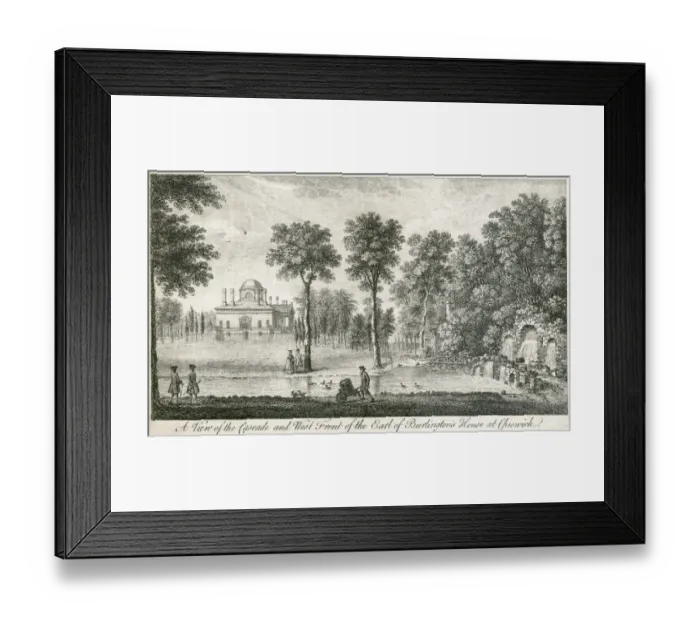 Framed Print : Chiswick House engraving N110154