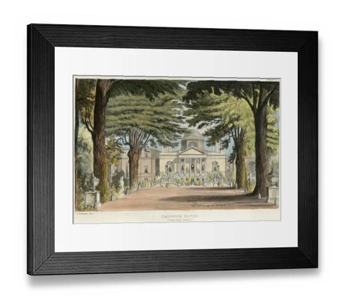 Framed Print : Chiswick House engraving N110155