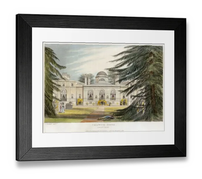 Framed Print : Chiswick House engraving N110156 Framed Print : Chiswick House engraving N110156