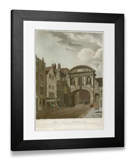 Framed Print : Temple Bar in 1797 N110161 Framed Print : Temple Bar in 1797 N110161