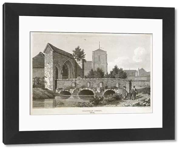 Waltham Abbey Gatehouse engraving N110144