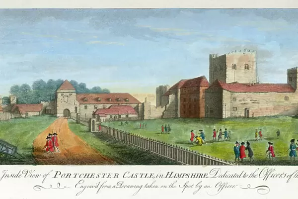 Portchester Castle engraving N110147