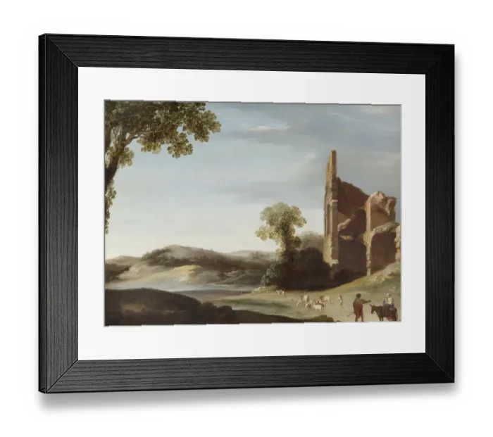 Framed Print : Breenbergh - Landscape with Classical Ruins & Figures N070603Breenbergh - Landscape with Classical Ruins & Figures N070603