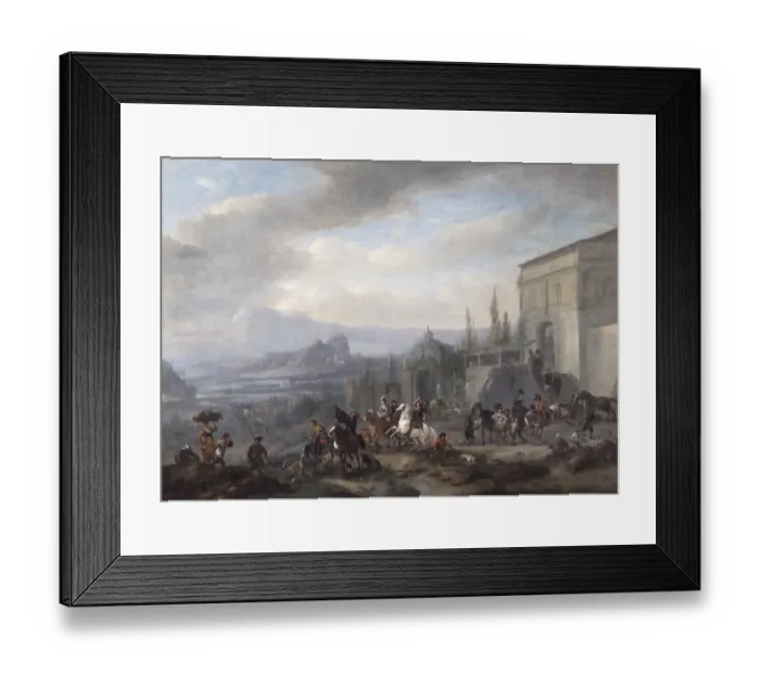 Framed Print : Wouwerman - The Departure of a Hawking Party N070656 Framed Print : Wouwerman - The Departure of a Hawking Party N070656