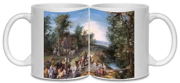 Brueghel - Road Scene with Travellers and Cattle N070595