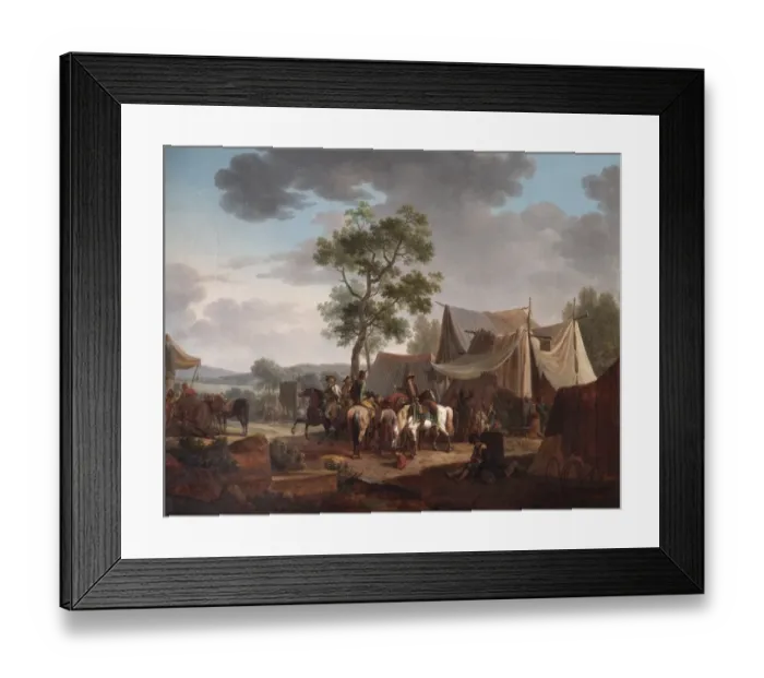 Framed Print : Swebach - An Encampment N070599