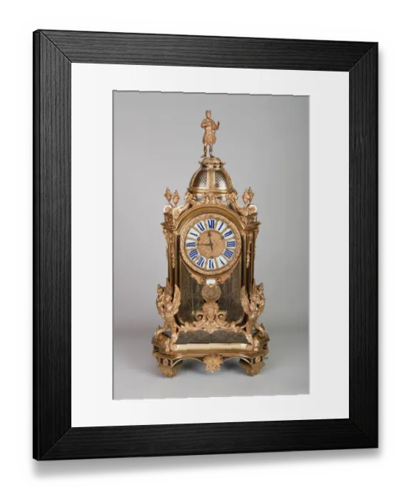 Framed Print : Boulle and ormolu bracket clock N110230