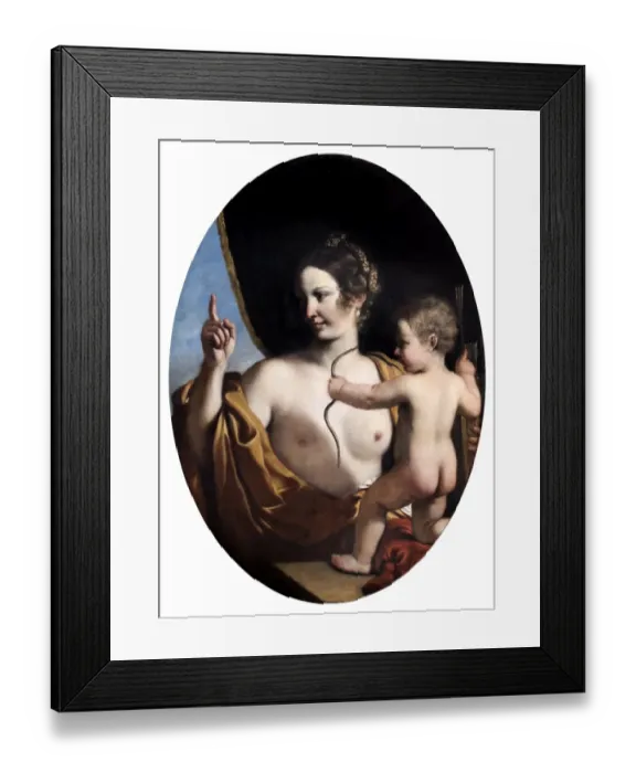 Framed Print : Guercino - Venus and Cupid N070487