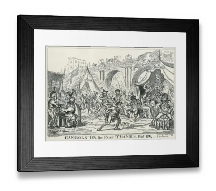Framed Print : Frost fair on the Thames N110258