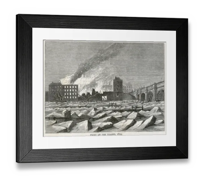Framed Print : Frost on the Thames N110259 Framed Print : Frost on the Thames N110259