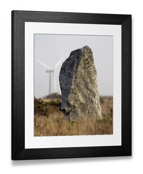 Framed Print : St. Breock Downs Monolith K021457