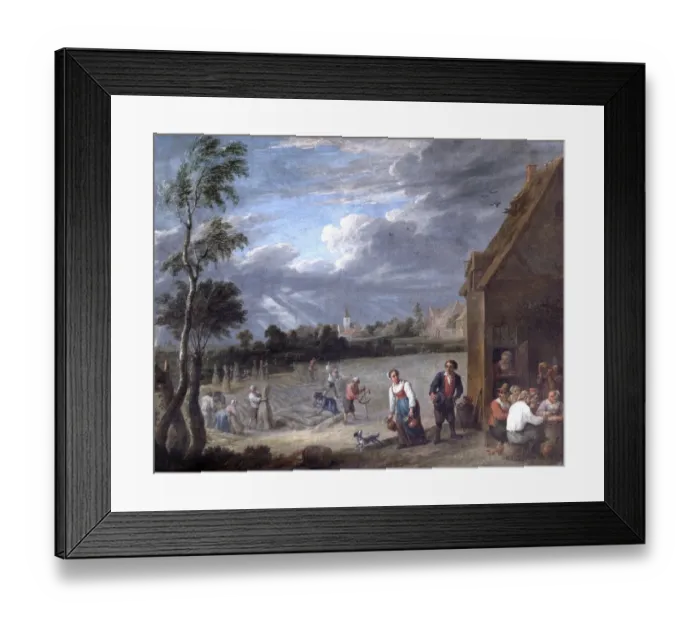 Framed Print : Teniers - A Harvest scene N070564