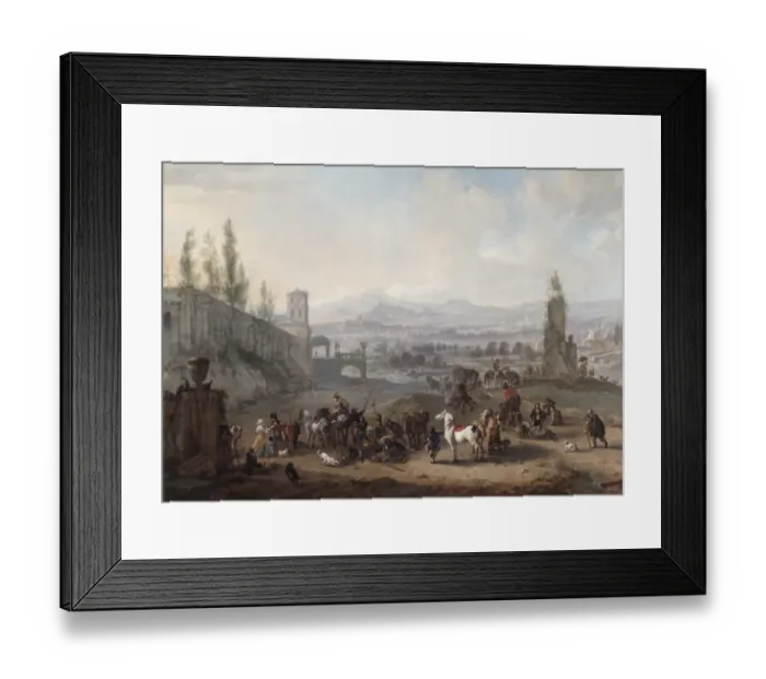 Framed Print : Wouwerman - The Return from the Chase N070574