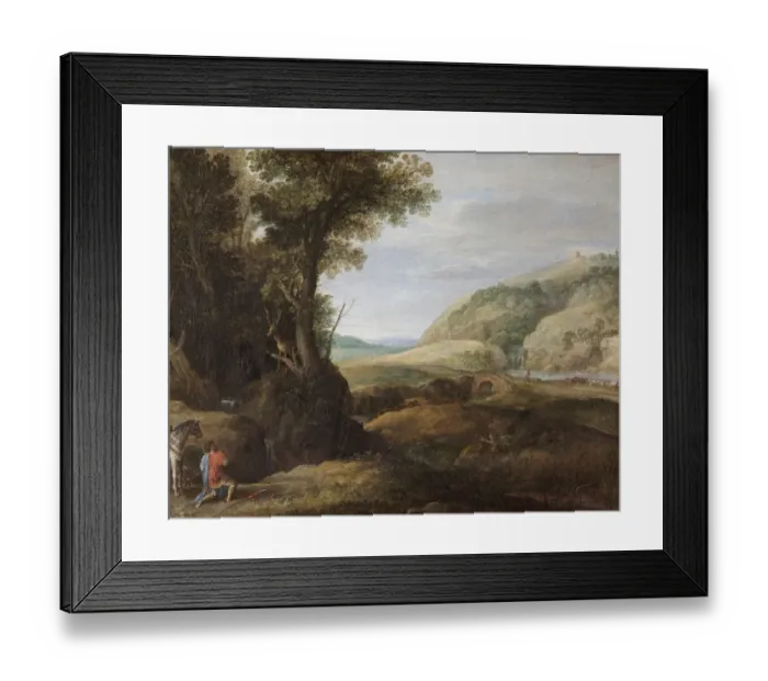 Framed Print : Bril - Landscape with St Hubert and the Stag N070579