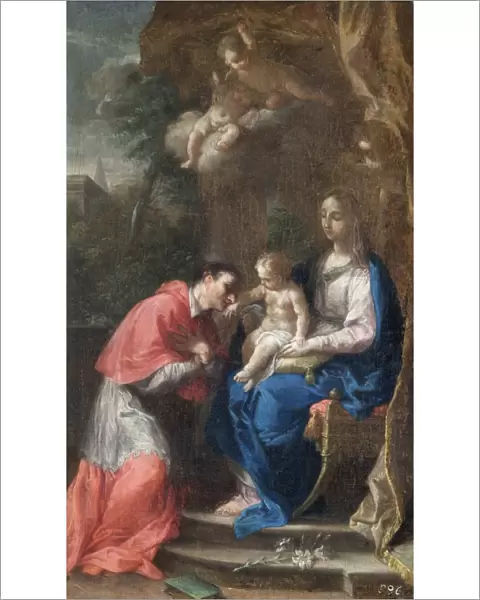 Trevisani - The Virgin and Child with St Carlo Borromeo N070580