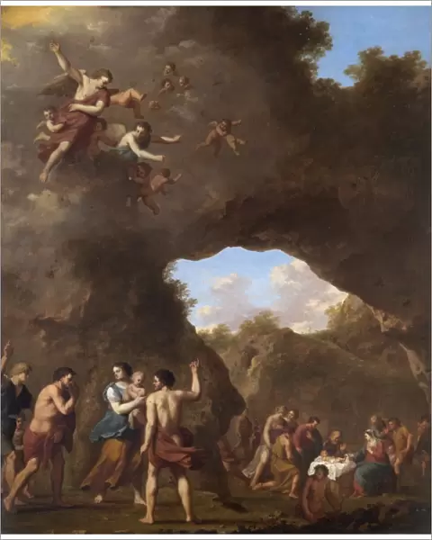 Poelenburgh - Angels guiding Shepherds to the Nativity N070552