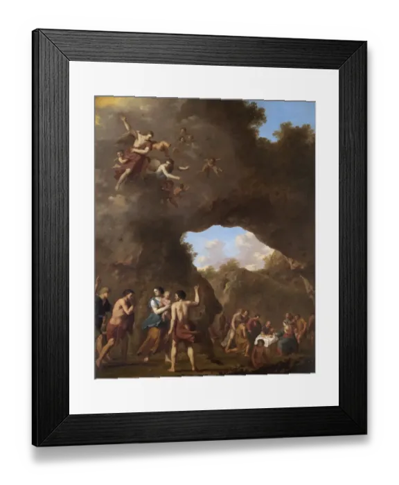 Framed Print : Poelenburgh - Angels guiding Shepherds to the Nativity N070552 Framed Print : Poelenburgh - Angels guiding Shepherds to the Nativity N070552