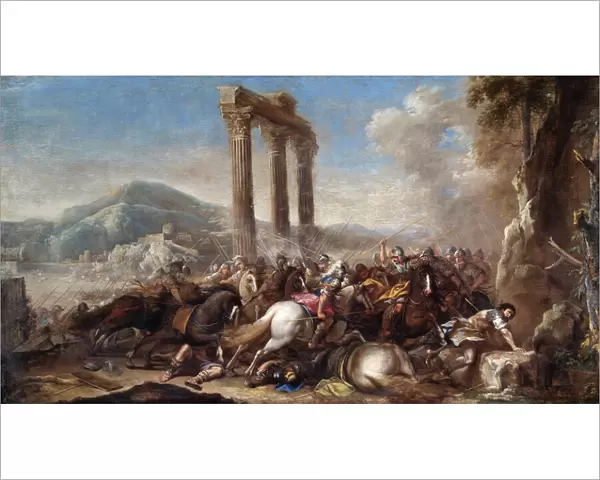 Rosa - Battle Scene with Classical Colonnade N070555