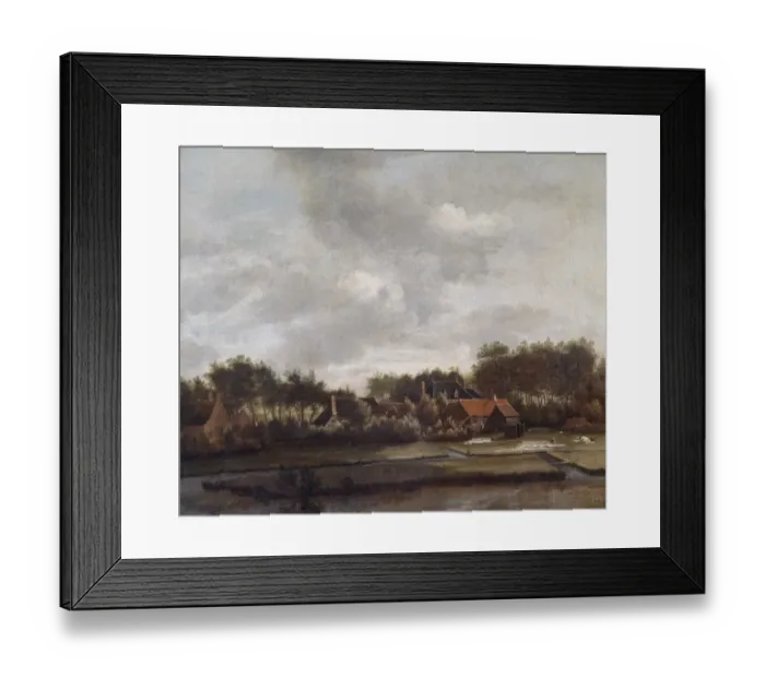 Framed Print : Landscape, with bleaching grounds N070557