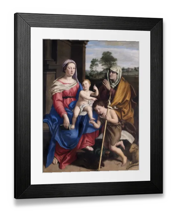 Framed Print : Salvi - Virgin and child with St Elizabeth &... St John N070567