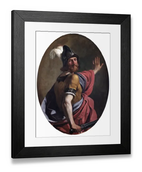 Framed Print : Guercino - Mars as a Warrior N070484 Framed Print : Guercino - Mars as a Warrior N070484