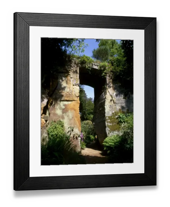 Framed Print : Belsay Quarry Garden K020701