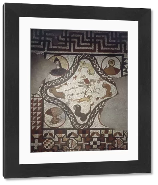 Mosaic floor, Lullingstone Roman Villa J910064