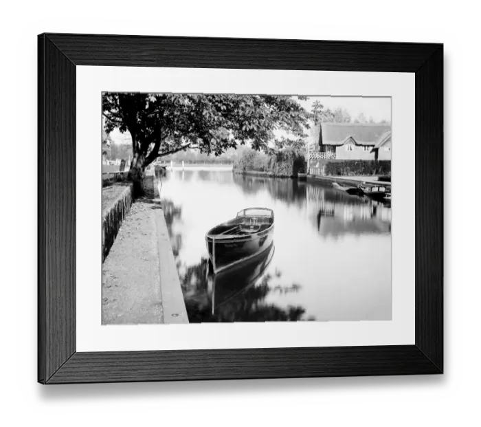 Framed Print : Moored boat CC96_00084