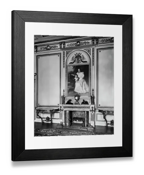 Framed Print : Dining room fireplace, Bath House, Piccadilly BL21168