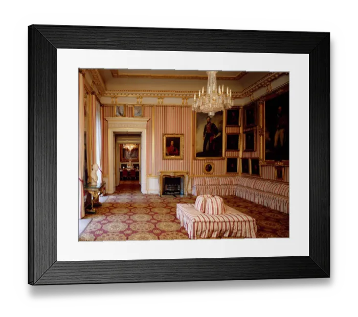 Framed Print : Striped Drawing Room, Apsley House J050011