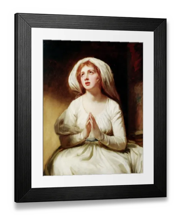 Framed Print : Romney - Lady Hamilton at Prayer J910507