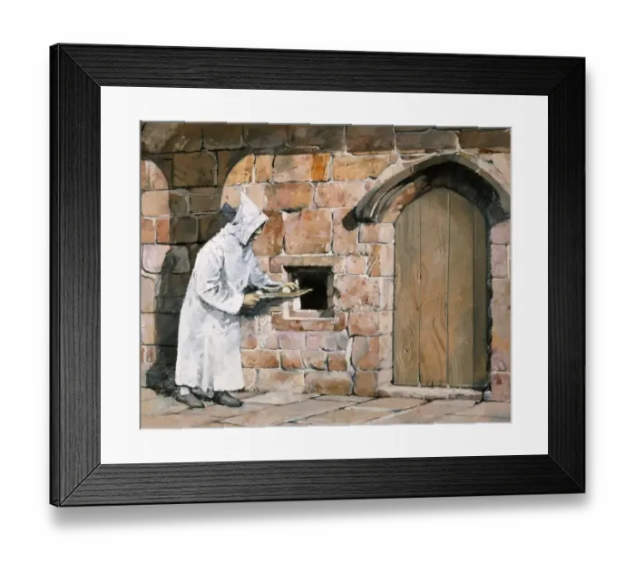 Framed Print : Monk, Mount Grace Priory J880370 Framed Print : Monk, Mount Grace Priory J880370