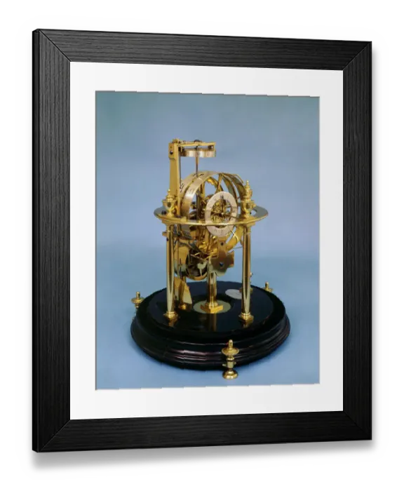 Framed Print : Skeleton clock J900343