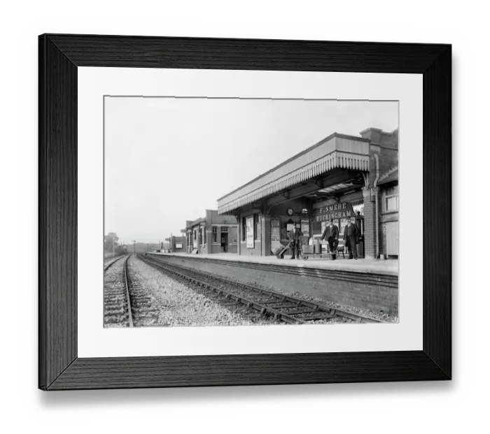 Framed Print : Finmere Station, Oxfordshire 1904 BB98_05550 Framed Print : Finmere Station, Oxfordshire 1904 BB98_05550