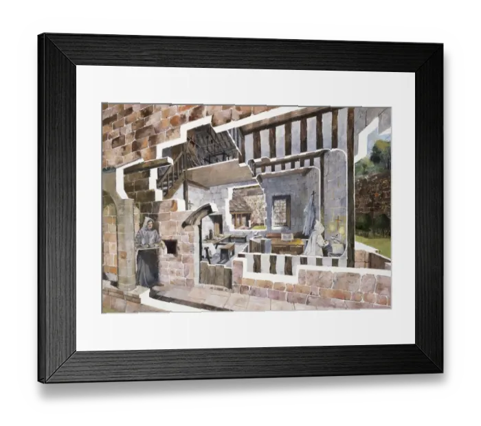 Framed Print : Monks cell, Mount Grace Priory J870069 Framed Print : Monks cell, Mount Grace Priory J870069