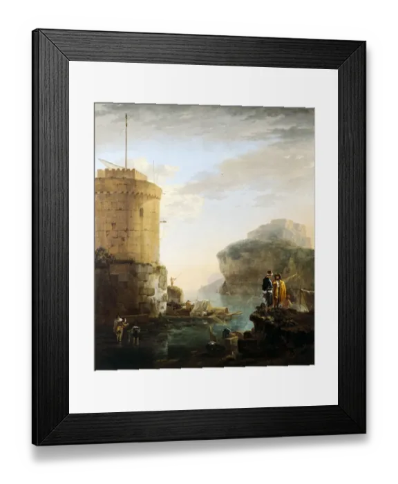 Framed Print : Asselijn - Harbour Scene J020095