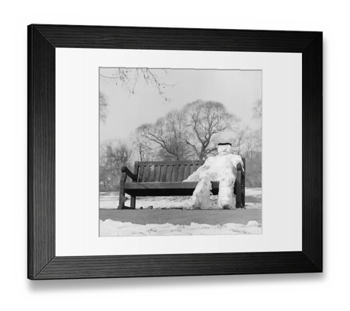 Framed Print : Snow man a073215