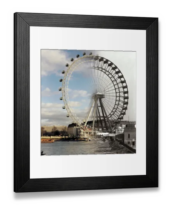 Framed Print : The London Eye & The Great Wheel FF000710