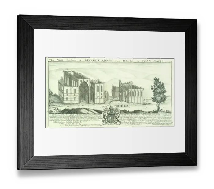 Framed Print : Rievaulx Abbey engraving N070746